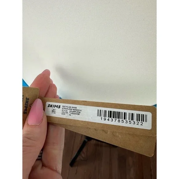 NWT SKIMS Monokini Swimsuit Turquoise Blue Size XL - Picture 8 of 10